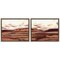 Stupell Industries Mauve Mesa Abstract Landscape 2 pc Framed Floater Canvas Wall Art Set Design by Haley Knighten